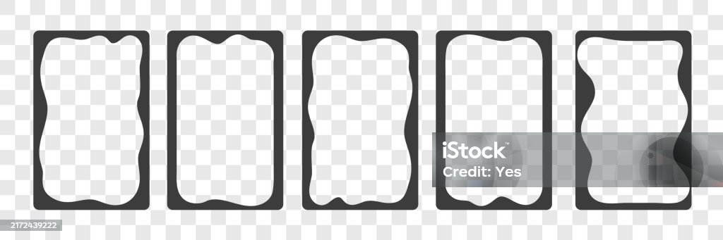 Text Box Rectangle Indian Empty Text Box Waves Zigzag Frames Scalloped Rectangle Borders Stock ...