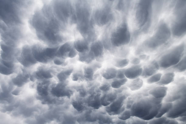 istock Stormy sky with menacing mammatus clouds 2172440050