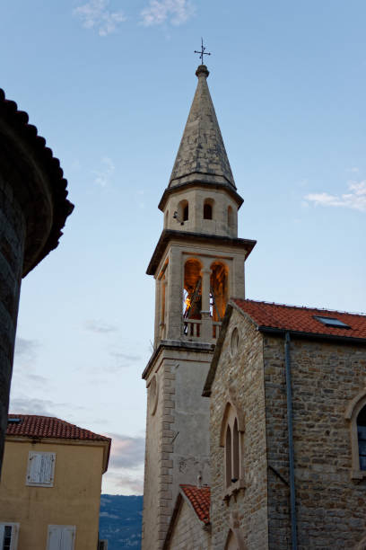 istock Church from old town of Budva 2172441037