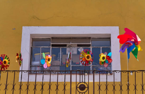 Spinning Colors: Pinwheel on the Balcony in Cholula