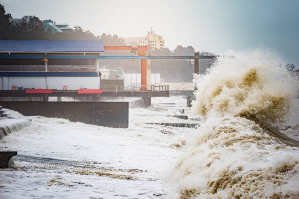 istock High sea waves at stormy weather. 2172449040