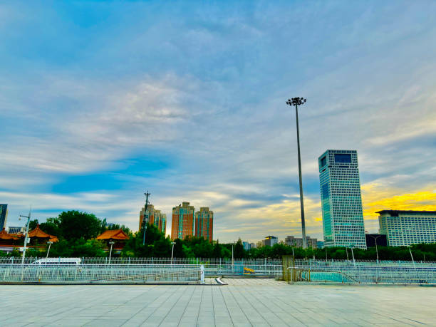 it is view of olympic park beijing china and sky view located in china