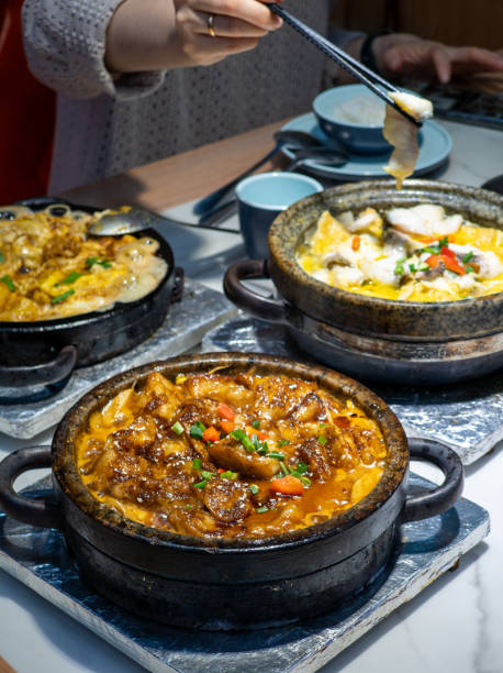 istock Sizzling Stone Pot Spicy Eggplant 2172449924