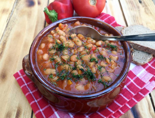 istock Tasty baked beans on tomato sauce 2172452625