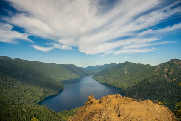 istock Views of Lake Crescent from Mount Storm King 2172457747