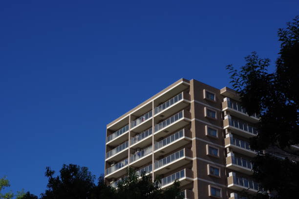 This is a photograph of an apartment (condominium) in the city, taken in consideration of its composition.