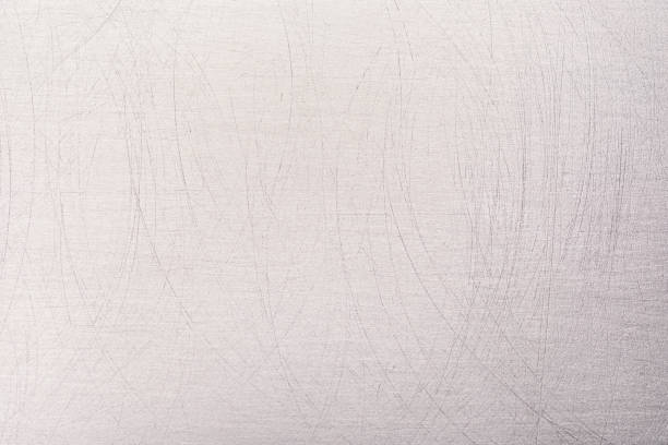 Shiny scratched grunge metal surface close up