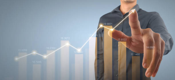 istock Businessman plan graph growth and increase of chart positive indicators 2172493139