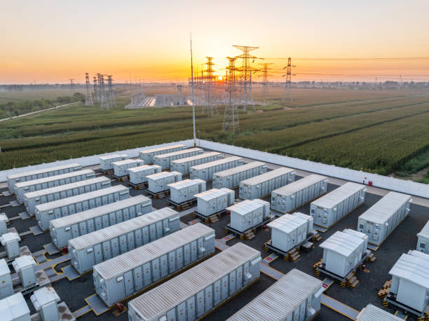 istock Energy storage power station at sunrise 2172501567