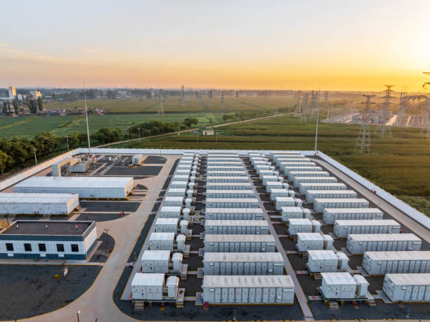 istock Energy storage power station at sunrise 2172501588