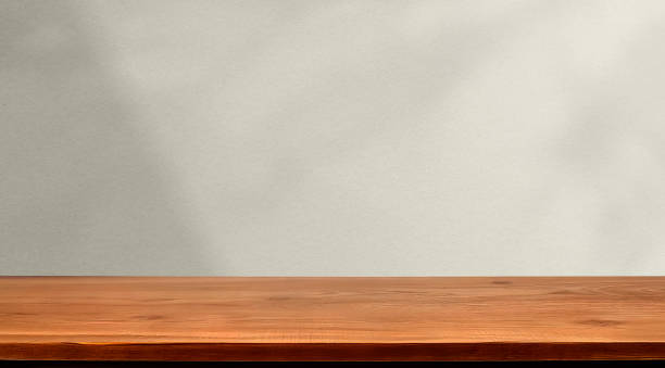 istock beautiful Empty red wood table with clean product background 2172508682