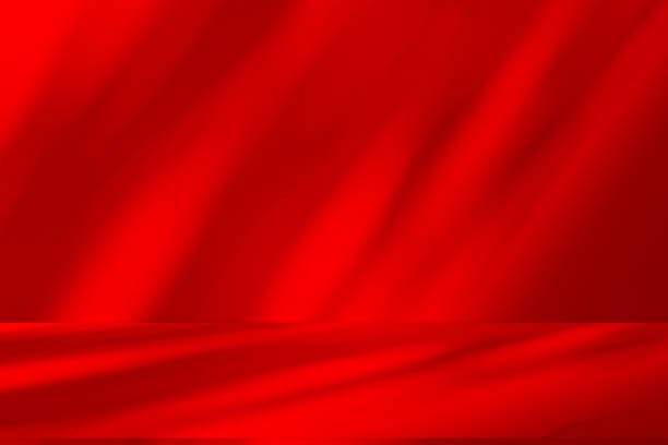 istock Studio style background wall decoration presentation uses white and red tones. with shadows cast from a nearby window, concept creating a decorative 2172510006