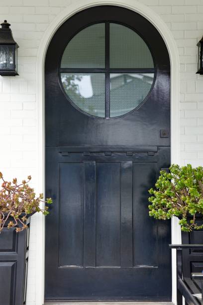 istock Modern front door on a luxury beach house 2172534313