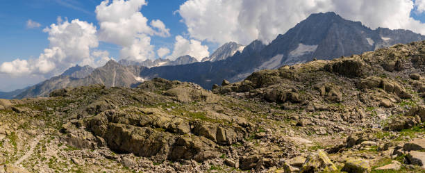 istock Panoramic View of Rugged Mountain Landscape with Clear Sky 2172536257