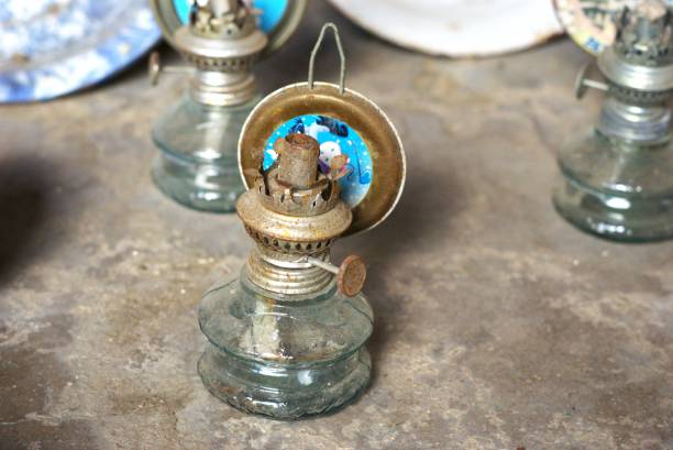 antique old Javanese oil lamp