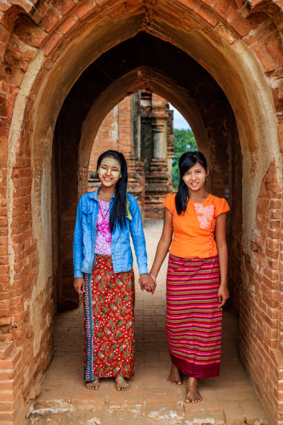 istock Young Burmese girls walking in Bagan, Myanmar 2172542614