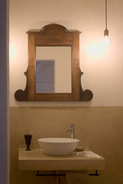 istock A minimal and simple sink and mirror in a bathroom 2172545454
