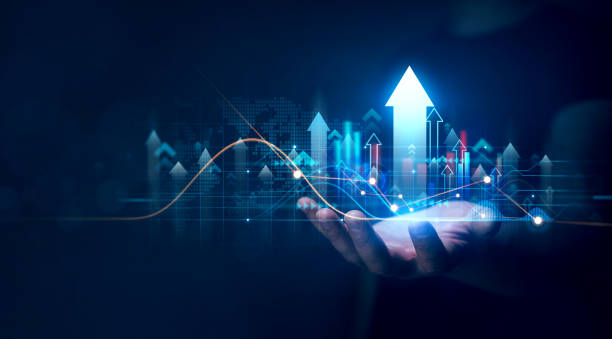 istock Financial management strategy for business growth.Business strategy development and growing growth plan.Graph and chart. Investment of growth on currency rate. 2172546577