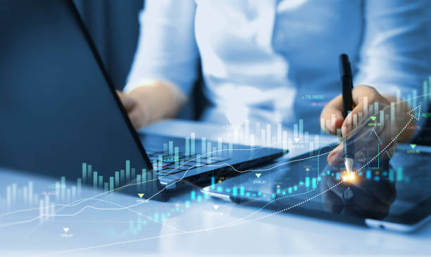 istock Business strategy development and growing growth plan.Financial management strategy for business growth.Graph and chart. Investment of growth on currency rate. 2172547117