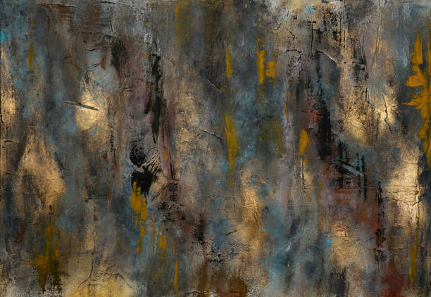 istock Modern impressionism technique. Wall poster print template. Abstract painting art. Hand drawn by dry brush of paint background texture. Oil painting style. Artistic pattern for web or graphic design 2172548970