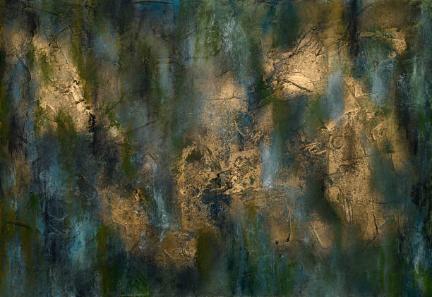 istock Modern impressionism technique. Wall poster print template. Abstract painting art. Hand drawn by dry brush of paint background texture. Oil painting style. Artistic pattern for web or graphic design 2172549307