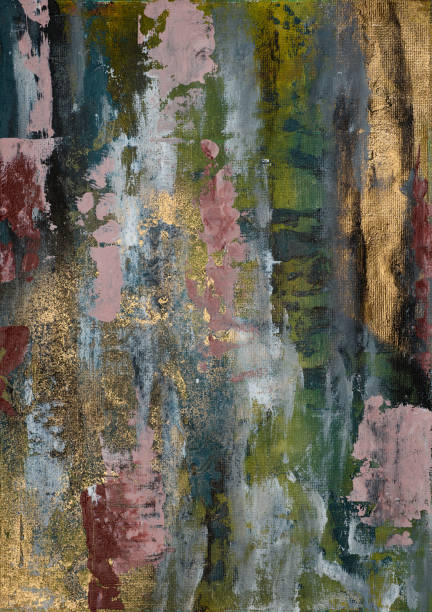 istock Modern impressionism technique. Wall poster print template. Abstract painting art. Hand drawn by dry brush of paint background texture. Oil painting style. Artistic pattern for web or graphic design 2172549627