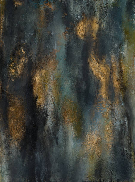 istock Modern impressionism technique. Wall poster print template. Abstract painting art. Hand drawn by dry brush of paint background texture. Oil painting style. Artistic pattern for web or graphic design 2172549739