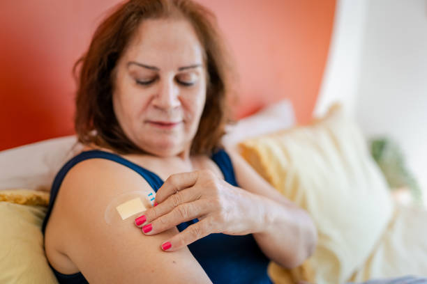 istock Senior woman is doing hormone replacement therapy 2172549846