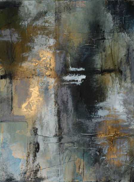 istock Modern impressionism technique. Wall poster print template. Abstract painting art. Hand drawn by dry brush of paint background texture. Oil painting style. Artistic pattern for web or graphic design 2172549887