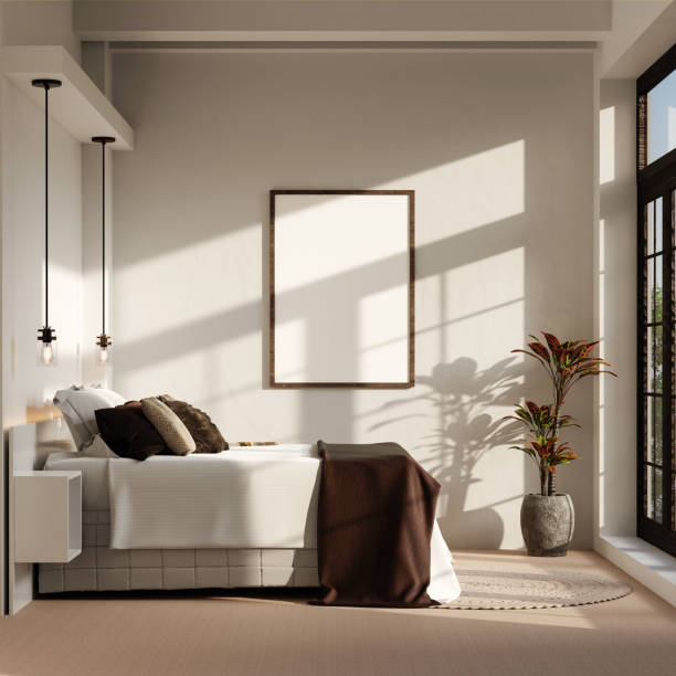 istock Contemporary Living Space with Sofa and Wooden Coffee Table - Stylish Decor 3D rendering 2172551342