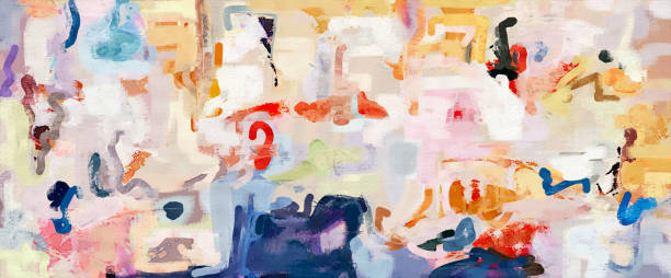istock Modern impressionism technique. Wall poster print template. Abstract painting art. Hand drawn by dry brush of paint background texture. Oil painting style. Artistic pattern for web or graphic design. 2172552232