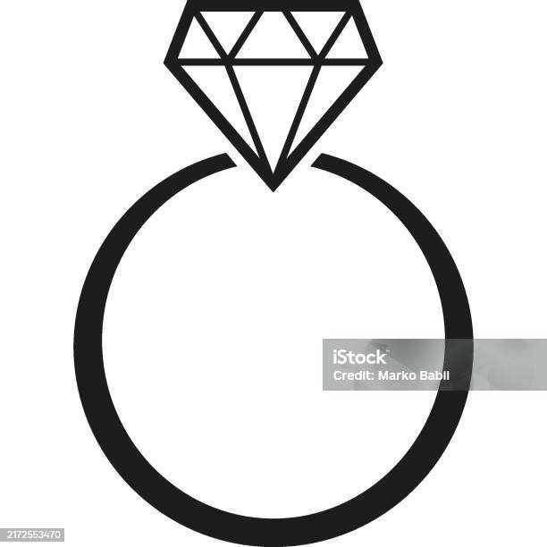 Wedding Ring With Diamond Icon témájú stock illusztráció – Kép letöltése most - Ajándék, Aranyos, Aranyszínű