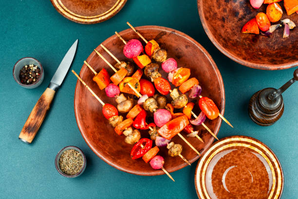 istock Tasty vegetables skewers. 2172556092