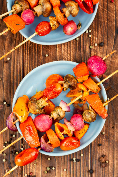 istock Tasty vegetables skewers. 2172556167