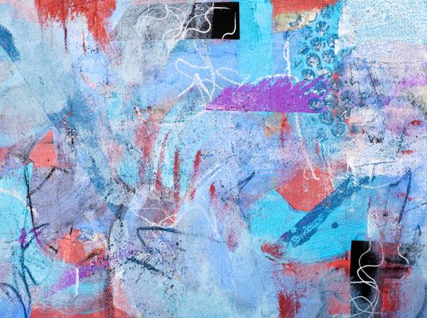 istock Modern impressionism technique. Wall poster print template. Abstract painting art. Hand drawn by dry brush of paint background texture. Oil painting style. Artistic pattern for web or graphic design. 2172557490