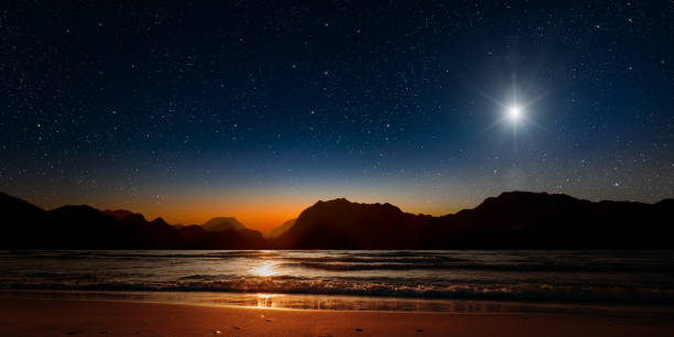 sunset on the sea beach