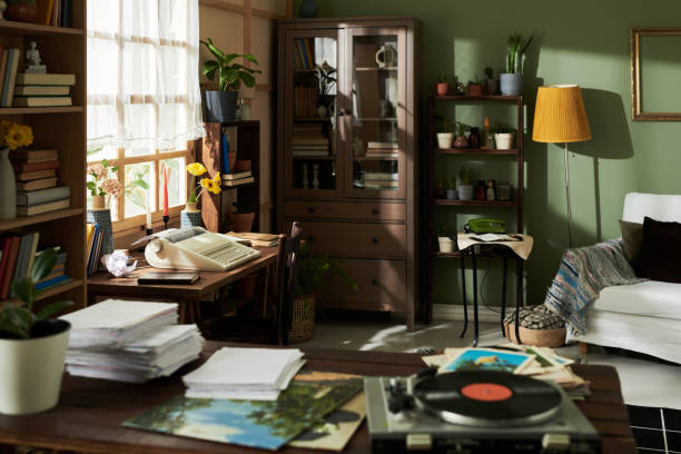 istock Cozy Home Office Space Filled With Books and Plants 2172564474