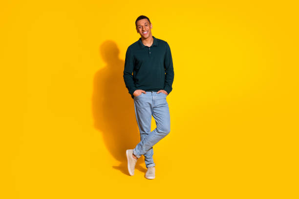 istock Full size photo of nice young man posing wear pullover isolated on bright yellow color background 2172573518