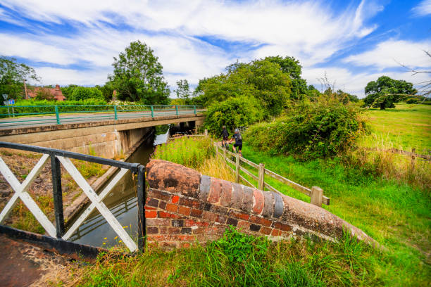 istock canal towpath green lush river scenery and landscape 2172574355