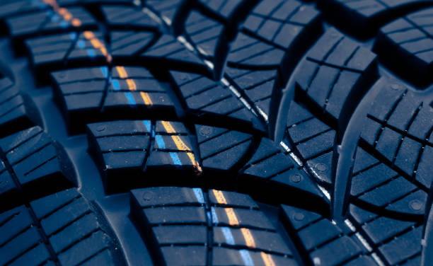 istock blue tire tread, tire traces background 2172579246