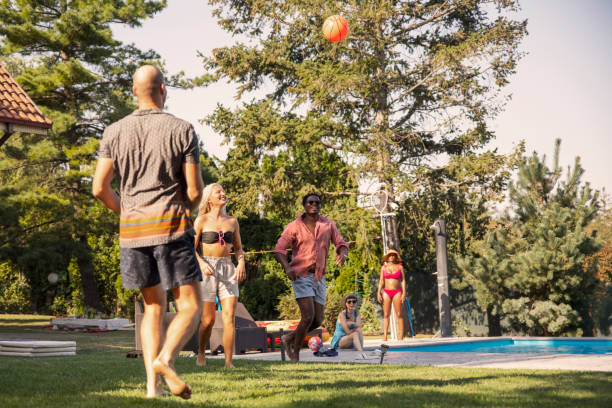 istock Students on Summer vacation Playing ball outside 2172579973