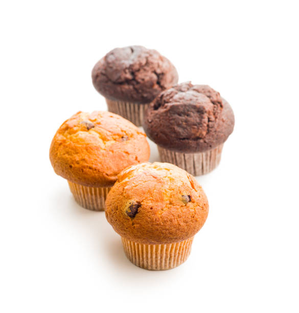 istock Sweet muffin cakes isolated on white background. 2172594546