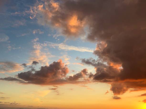 istock Majestic Sunset with Dramatic Clouds and Golden Horizon 2172595820