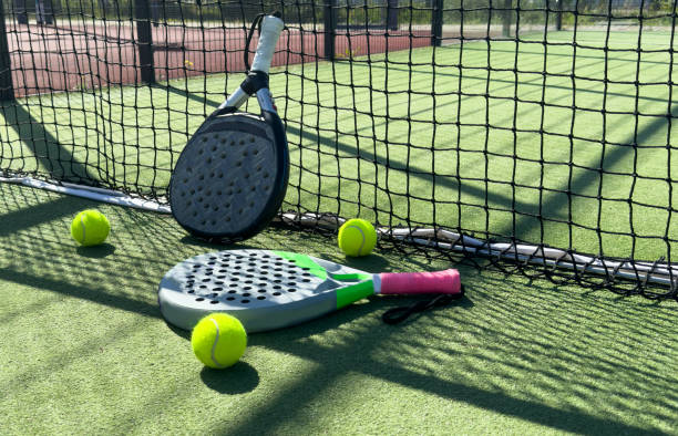 istock Paddle tennis racket and ball 2172596583
