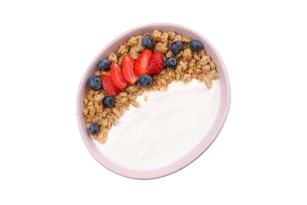 istock PNG,yogurt with fruit and cereal, isolated on white background 2172602535