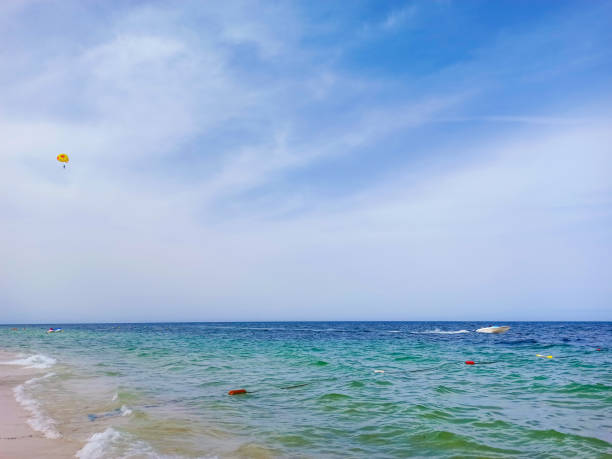 Sunny day at the beach in Sousse, Tunisia