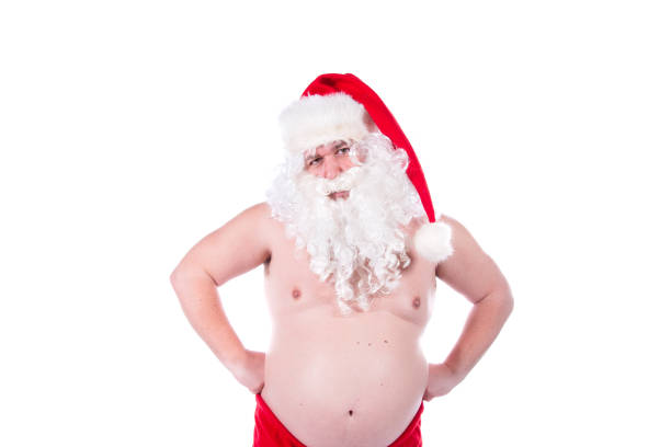 istock Santa Claus is on a diet. White background. 2172605020