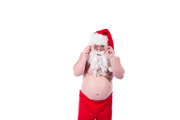 istock Santa Claus is on a diet. White background. 2172605157