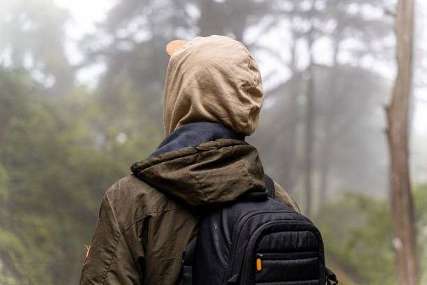 istock Hiker taking a route through the forest on an autumn day 2172607763
