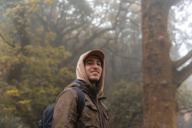 istock Hiker taking a route through the forest on an autumn day 2172607782